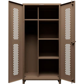 HD Stationary Ventilated Cabinet, 4 Shelves, 36"W x 24"D x 75"H, Beige