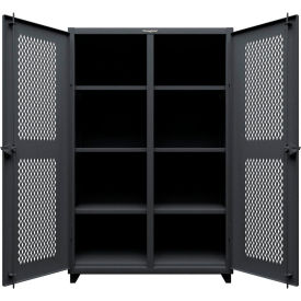 Extra Heavy Duty Ventilated Cabinet With Drawers, 3 Shelves, 36"Wx 24"D x 75"H
