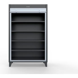Extreme Duty Cabinet with Roll-Up Door & 4 Shelves, 48"W x 24"D x 78"H, Dark Gray