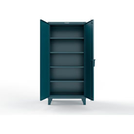 HD Steel Storage Cabinet w/SecuRam ScanLogic Basic Lock, 36"W x 20"D x 78"H, Blue