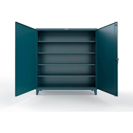 HD Steel Storage Cabinet w/SecuRam SafeLogic Basic Lock, 72"W x 24"D x 78"H, Blue