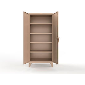 Extreme Duty Cabinet w/3 Shelves, Regulator Lock, 36"W x 24"D x 78"H, Beige