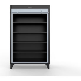 Extreme Duty Cabinet with Roll-Up Door & 4 Shelves, 48"W x 24"D x 78"H, Black