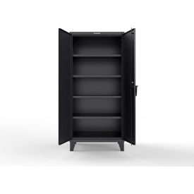 Extreme Duty Cabinet w/3 Shelves, Regulator Lock, 36"W x 24"D x 78"H, Black