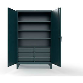 Extreme Duty Cabinet w/4 Slide-Out Shelves & 6 Drawers, 48"W x 24"D x 78"H, Blue