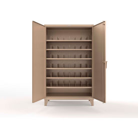Strong Hold® Extreme Duty Cabinet with 6 Shelves, Shelf Dividers, 48"W x 24"D x 78"H, Beige