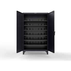 Extreme Duty Cabinet with 6 Shelves, Shelf Dividers, 48"W x 24"D x 78"H, Black