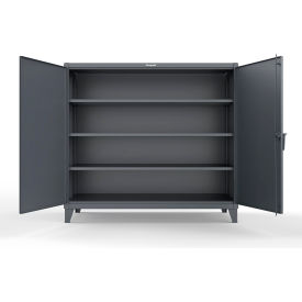 Strong Hold Extreme Duty Cabinet with 3 Extra Deep Shelves, 72"W x 36"D x 66"H, Dark Gray