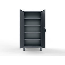 Strong Hold® Extreme Duty Cabinet w/3 Shelves, Regulator Lock, 36"W x 24"D x 78", Gray