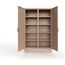 Double Shift Storage Cabinet, 12 Gauge, 48"W x 24"D x 78"H, Beige