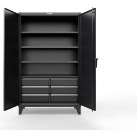 Heavy Duty Combination Cabinet w/CompX Regulator Lock, 48"W x 24"D x 78"H, Black