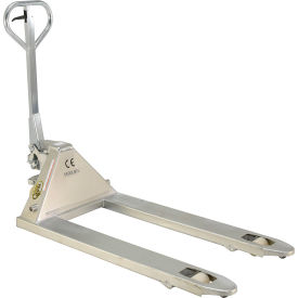 Pallet Truck, Steel Zinc Coated, 5500 lb Capacity, 27"W x 48"L Forks