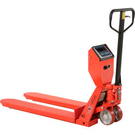 Low Profile Pallet Truck with Scale, 5000 lb. Capacity, 22-3/8"W x 48" Forks