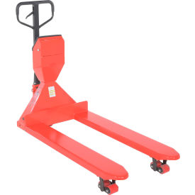 Low Profile Pallet Truck with Scale, 5000 lb Capacity, 27-1/2"W x 48"L Forks