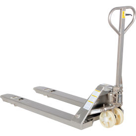 Pallet Truck, 304 Stainless Steel Frame, 5500 lb. Capacity, 27"W x 48"L Forks