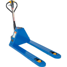 Steel Semi Electric Pallet Jack, 4000 lb Capacity, 27"W x 48"L Forks