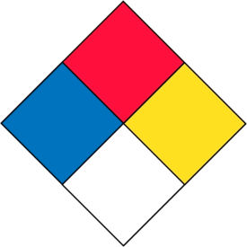 NFPA Diamond Sign, 15"W x 15"L, Vinyl