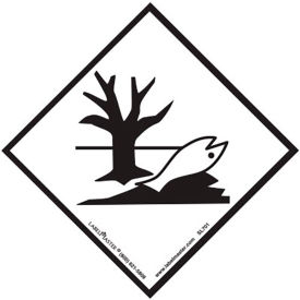Environmentally Hazardous Substance Placard, 4"W x 4"H, Vinyl, Rolls of 500
