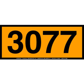 UN3077 Stock 4-Digit Panel, Permanent Vinyl, Orange, Pack of 25
