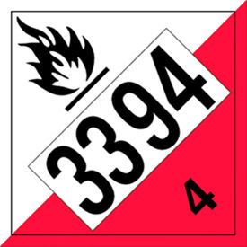 Custom 4-Digit Spontaneous Combustible Imprinted Vinyl Placards, Pack of 25