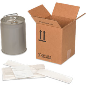 Unassembled Closed Head Steel Pail with Epoxy Phenolic Lining, 1 Gallon Capacity, Silver
