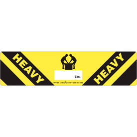 Labels with "Heavy, __lbs." Print, 8"L x 2"W, Yellow/Black, Roll of 500