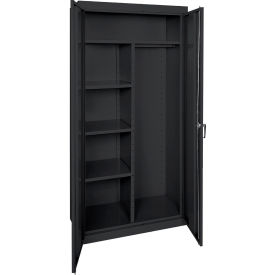 Classic All-Welded Combination Storage Cabinet, 36"W x 18"D x 72"H, Black
