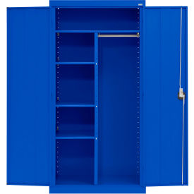 Elite All-Welded Combination Storage Cabinet, 36"W x 24"D x 72"H, Blue