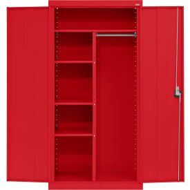 Elite All-Welded Combination Storage Cabinet, 36"W x 18"D x 72"H, Red