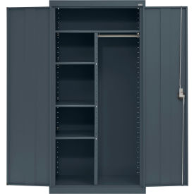 Elite All-Welded Combination Storage Cabinet, 36"W x 18"D x 72", Charcoal