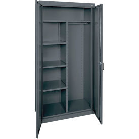 Classic All-Welded Combination Storage Cabinet, 36"W x 24"D x 72"H, Charcoal