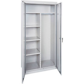 Classic All-Welded Combination Storage Cabinet, 36"W x 24"D x 72"H, Dove Gray