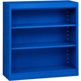 All-Welded Stationary Bookcase, 36"W x 12"D x 36"H, Blue