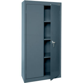 Value Line Light Duty Storage Cabinet, 24 Gauge, 30"W x 18"D x 72"H, Charcoal