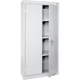 Value Line Light Duty Storage Cabinet, 24 Gauge, 30"W x 18"D x 72"H, Dove Gray