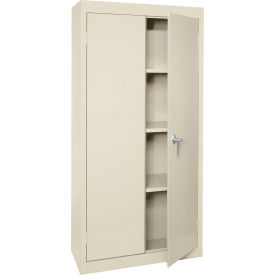 Value Line Light Duty Storage Cabinet, 24 Gauge, 30"W x 18"D x 72"H, Putty