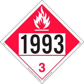 Combustible Liquid Placard, 10-3/4"W x 10-3/4"H, Aluminum