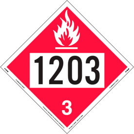 Flammable Liquid Placard, 10-3/4"W x 10-3/4"H, Aluminum