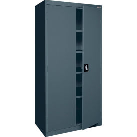 Elite Heavy Duty Storage Cabinet, 22 Gauge, 36"W x 24"D x 72"H, Charcoal