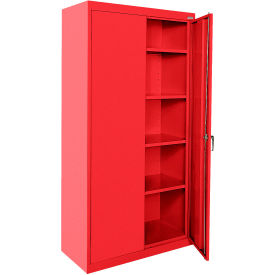 Classic Medium Duty Storage Cabinet, 24 Gauge, 36"W x 18"D x 72"H, Red