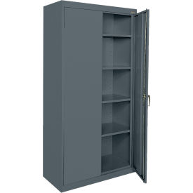 Classic Medium Duty Storage Cabinet, 24 Gauge, 36"W x 18"D x 72"H, Charcoal