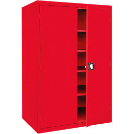 Elite Heavy Duty Storage Cabinet, 22 Gauge, 46"W x 24"D x 72"H, Red