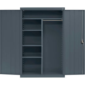 Elite All-Welded Combination Storage Cabinet, 46"W x 24"D x 72"H, Charcoal
