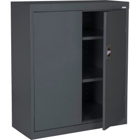 Elite Counter Height Storage Cabinet, 36"W x 18"D x 36"H, All-Welded, Charcoal