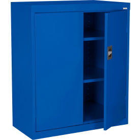 Elite Counter Height Storage Cabinet, 36"W x 18"D x 36"H, All-Welded, Blue
