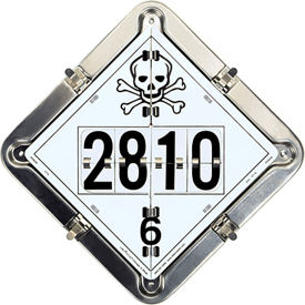 Flip Placard, 13-1/2"W x 13-1/2"H, Aluminum, White