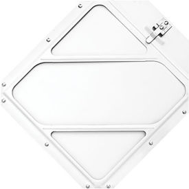 Slidemaster Placard Holder, 2 Clipped Corners, 12-1/2"W x 14-1/8"H, Aluminum