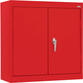 Classic Wall Mount Storage Cabinet, 30"W x 12"D x 26"H, All-Welded, Red