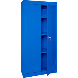 Value Line Light Duty Storage Cabinet, 24 Gauge, 30"W x 18"D x 72"H, Blue