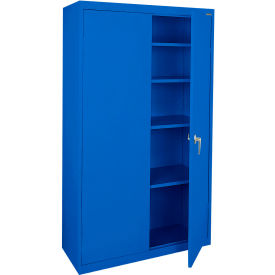 Value Line Light Duty Storage Cabinet, 24 Gauge, 36"W x 18"D x 72"H, Blue